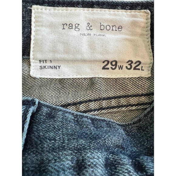 Rag & Bone Fit 1 Skinny Jeans Size 29x32, distressed - Picture 13 of 14
